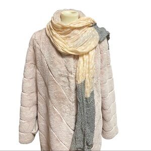 LOFT Gauzy Pashmina in Cream and Gray
